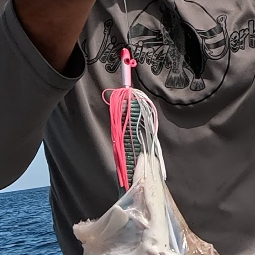 Glass Minnow Jig with Silicone Skirt